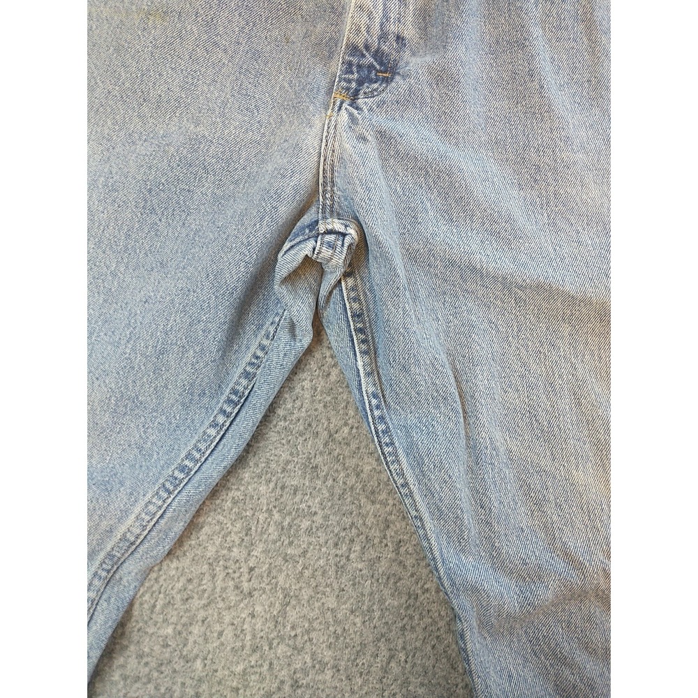 Wrangler 97601VR Mens Light Wash Straight Leg Denim Jeans 36x29 Distressed Blue - Picture 4 of 16